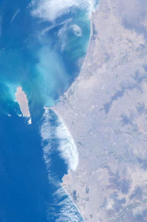 Lima as seen from the International Space Station in Peru free photo