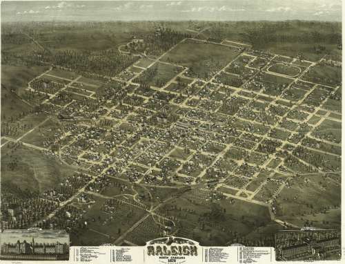 Looking at Raleigh, North Carolina, 1872 free photo