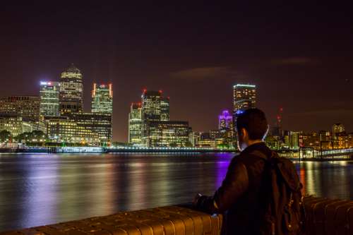 Looking at the London Skyline free photo