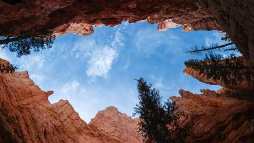 Looking up from the Canyon Sky at Bryce Canyon National Park, Utah free photo