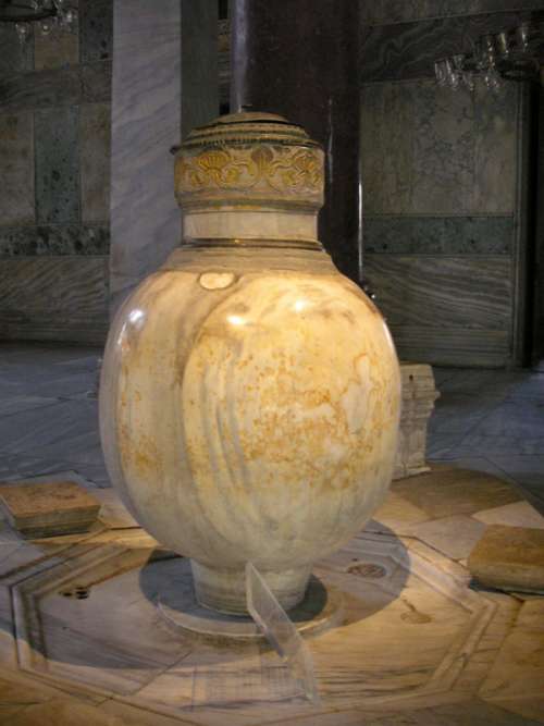 Lustration urn from Pergamon in Istanbul, Turkey free photo