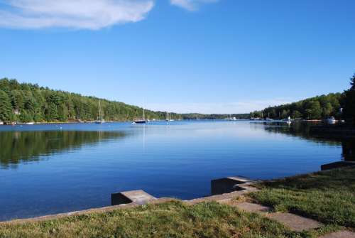 Mahone Bay landscape in Nova Scotia, Canada free photo