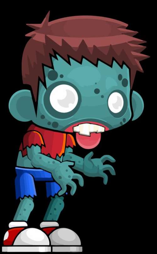 Male Zombie Vector Clipart free photo