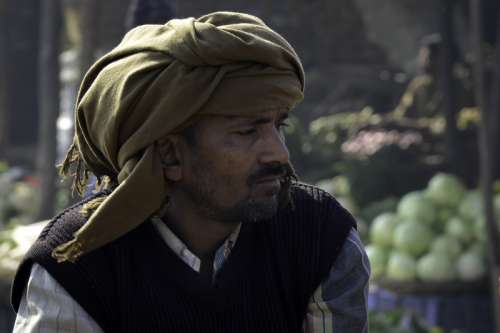 Man in Turban in Delhi, India free photo