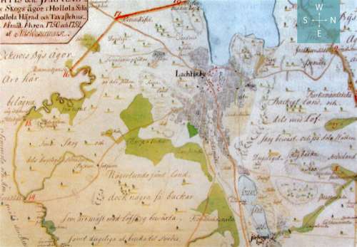 A map of Lahti made by Nils Westermark in 1750–52 in Finland free photo