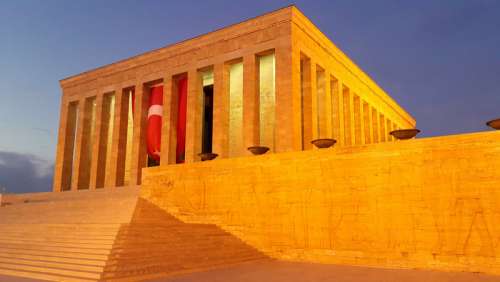 Mausoleum and tomb structure in Ankara, Turkey free photo