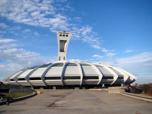 Montreal Stadium with sky in Quebec, Canada free photo