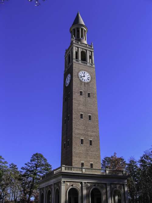 Morehead-Patterson Bell Tower at UNC Chapel Hill, North Carolina free photo