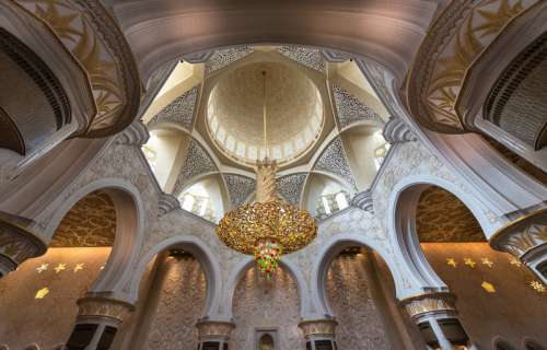 Mosque at Abu Dhabi in United Arab Emirates - UAE free photo