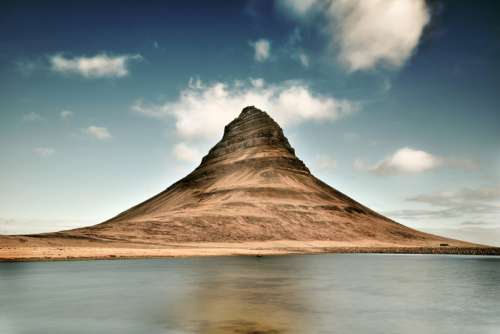 Mountain in the landscape in Iceland free photo