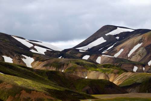 Mountain landscape in Landmannalaugar, Iceland free photo