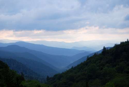 Mountains and Hills Landscape at Great Smoky Mountains National Park, Tennessee free photo