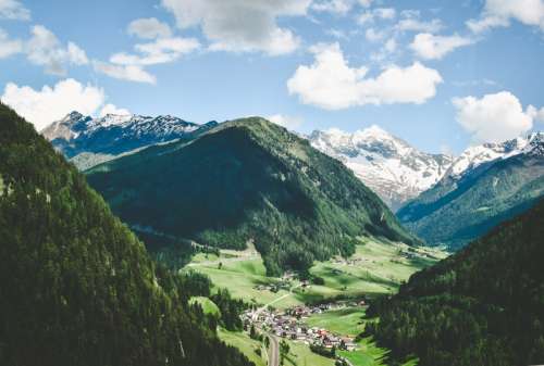Mountain Landscape under clouds in Austria free photo