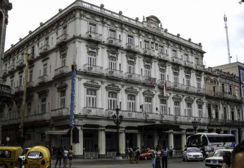 Neo-classical architecture building in Havana, Cuba free photo