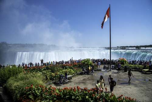 Niagara Falls view from Elementz Restaurant in Ontario, Canada free photo