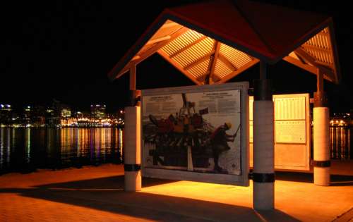 Night Time View of Darmouth Boardwalk in Halifax, Nova Scotia free photo
