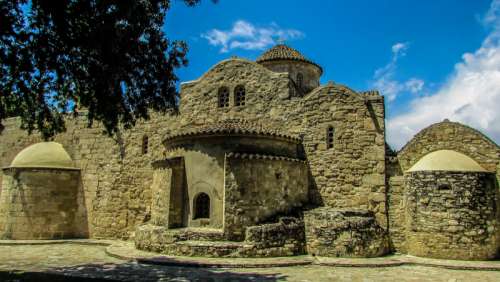 Old Stone Church architecture in Cyprus free photo