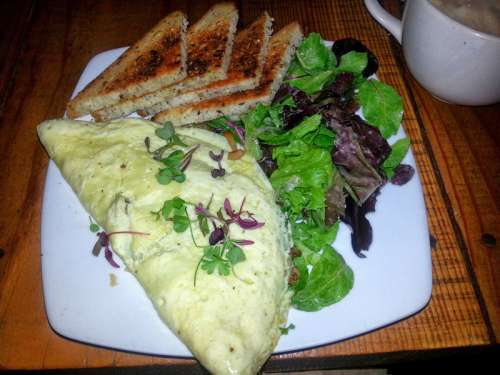 Omelette and Toast free photo