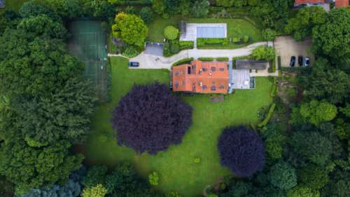 Overhead view of Rich Estate in Brussels, Belgium free photo