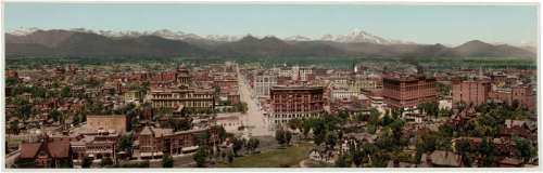 Panorama of Denver, Colorado in 1898 free photo