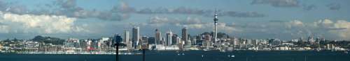 Panorma of the skyline of Auckland, New Zealand free photo
