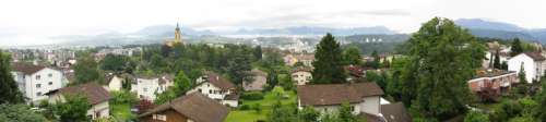 Panoramic landscape in Emmen, Switzerland free photo