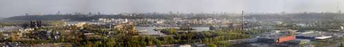 Panoramic of the landscape of the city of Kiev, Ukraine free photo