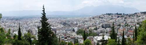 Panoramic view of Lamia, Greece free photo
