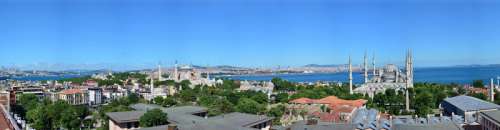Panoramic View of the Cityscape of Istanbul, Turkey free photo