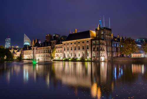 Parliament across the water at the Hague, Netherlands free photo