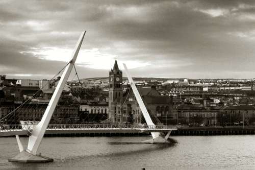 Peace Bridge in Derry, Ireland free photo