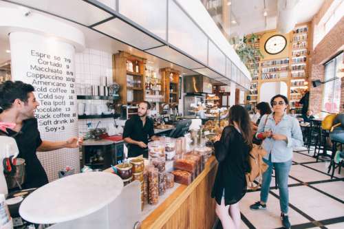 People inside the Coffee Shop in Tel-Aviv, Israel free photo