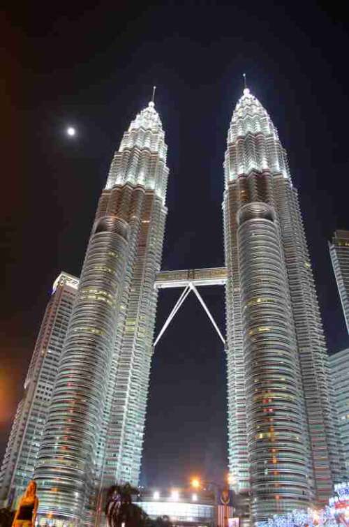 Petronas Twin Towers at Night in Kuala Lumpur, Malaysia free photo