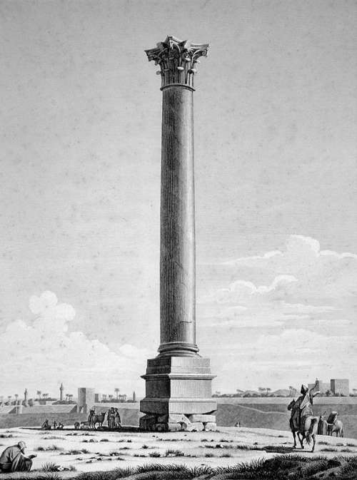 Pillar of Pompey in Alexanderia, Egypt free photo