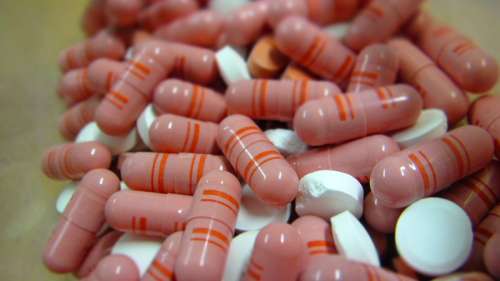 Pink Medications and pills free photo