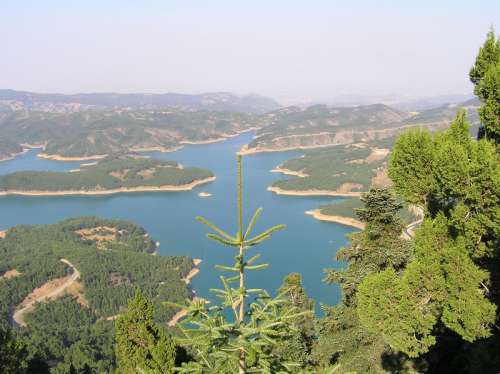 Plastiras' Lake, near the city in Karditsa, Greece free photo