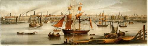 Port of New Orleans in 1840 in Louisiana free photo