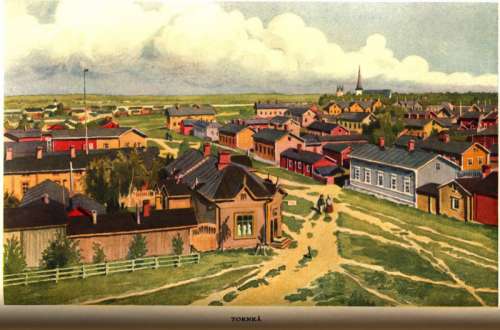 Postcard of Tornio, Finland in 1908 free photo