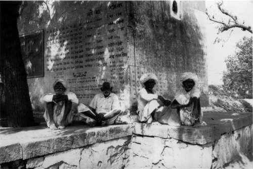 Rajasthani men resting in the shade, Rajasthan, India free photo