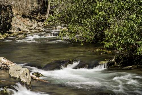 Rapids and river scenery in Great Smoky Mountains National Park, North Carolina free photo