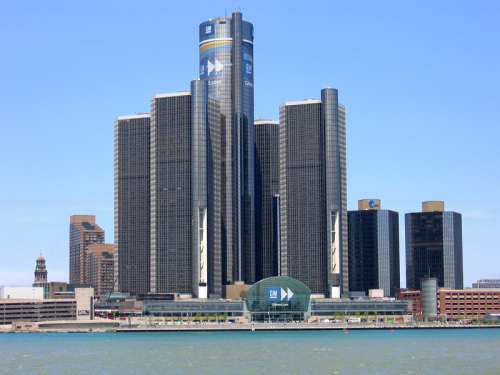 Renaissance Center, the headquarters of General Motors in Detroit, Michigan free photo