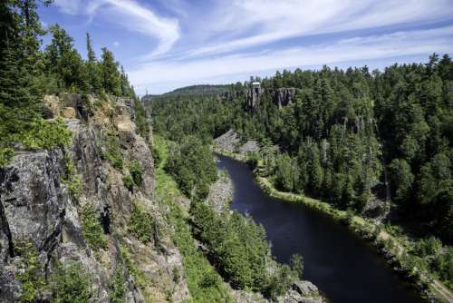 River, Canyon, Sky, and Landscape, at Eagle Canyon, Ontario free photo