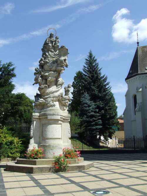 Rococo Maria Column in Kaposvar, Hungary free photo