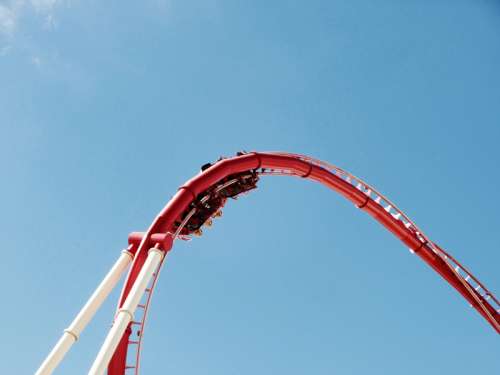 Roller Coaster upside down in Orlando, Florida free photo