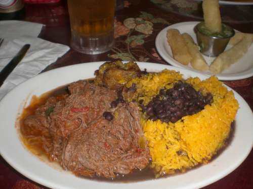 Ropa Vieja, Traditional meal in Cuba free photo