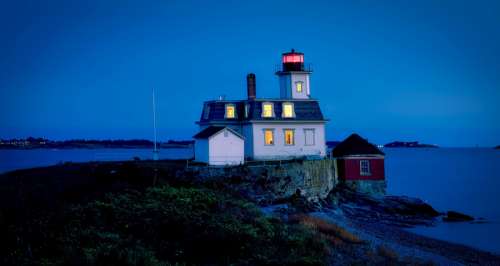 Rose island lighthouse in Rhode Island free photo