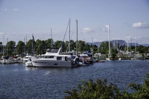 Rows of Boats in Marina in Thunder Day, Ontario free photo