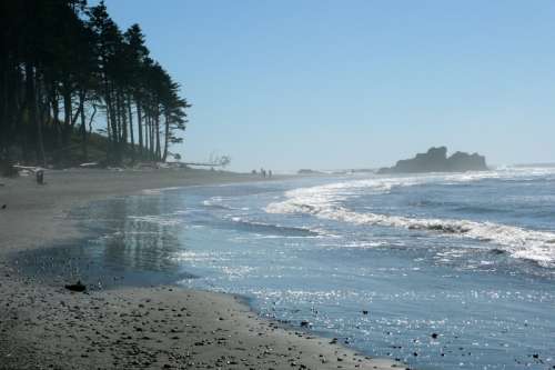 Ruby Beach with waves in Washington free photo