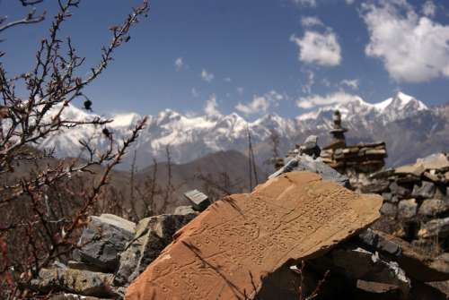 Ruins in the Nepal Mountains near Delhi, India free photo