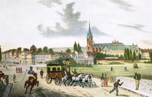 Saint-Denis in 1830 in France free photo